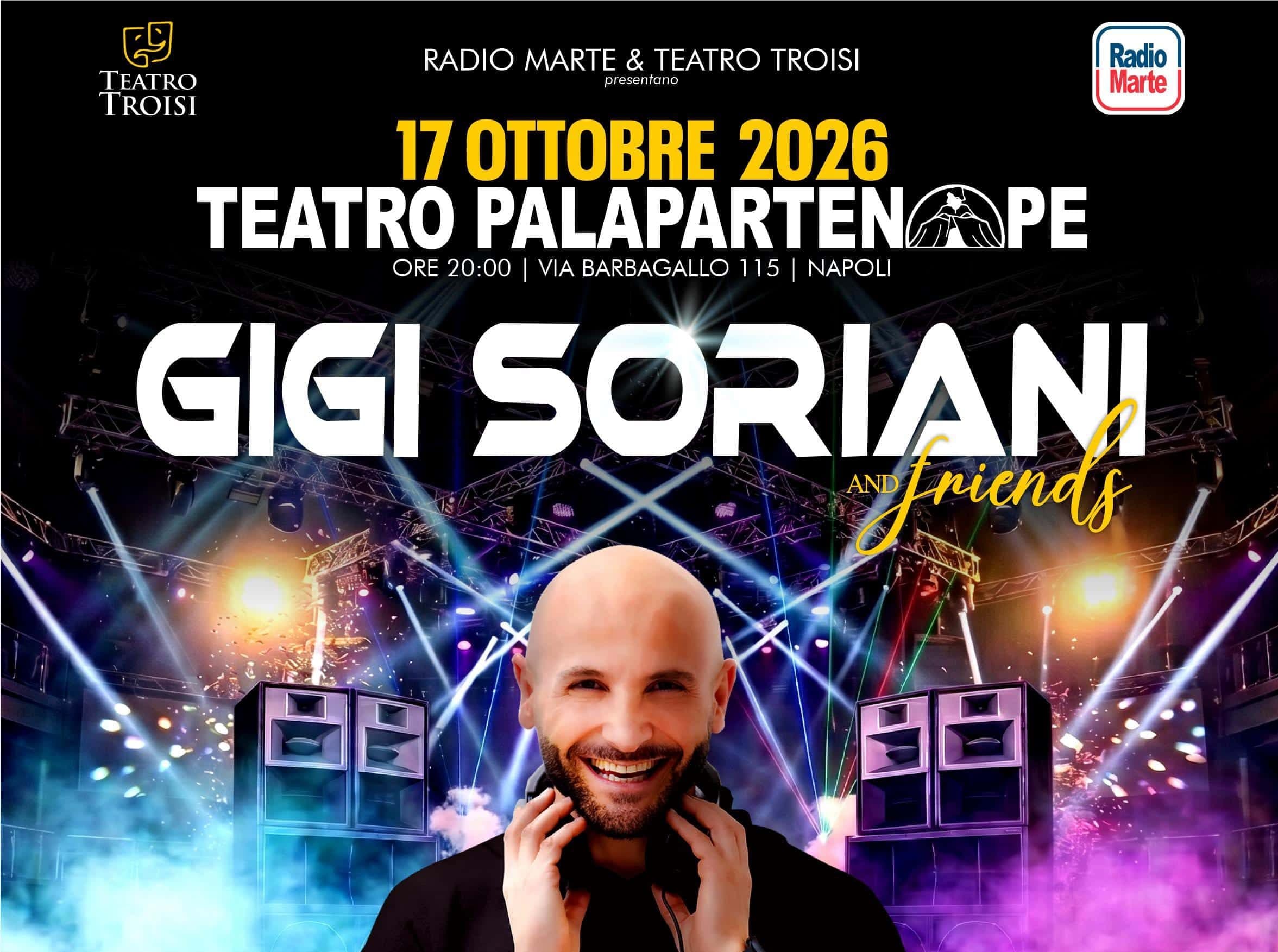 Napoli, a ottobre “Gigi Soriani and Friends” prodotto da Radio Marte: il concerto di musica dance