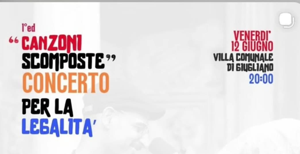 “Canzoni scomposte”: il concerto per la legalità