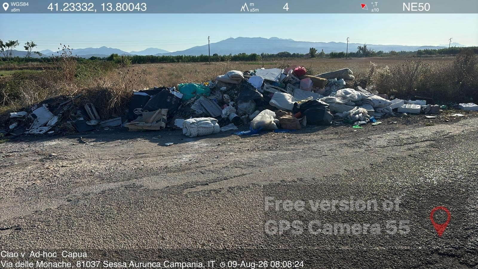WWF, trovata discarica di rifiuti abbandonati a Sessa Aurunca
