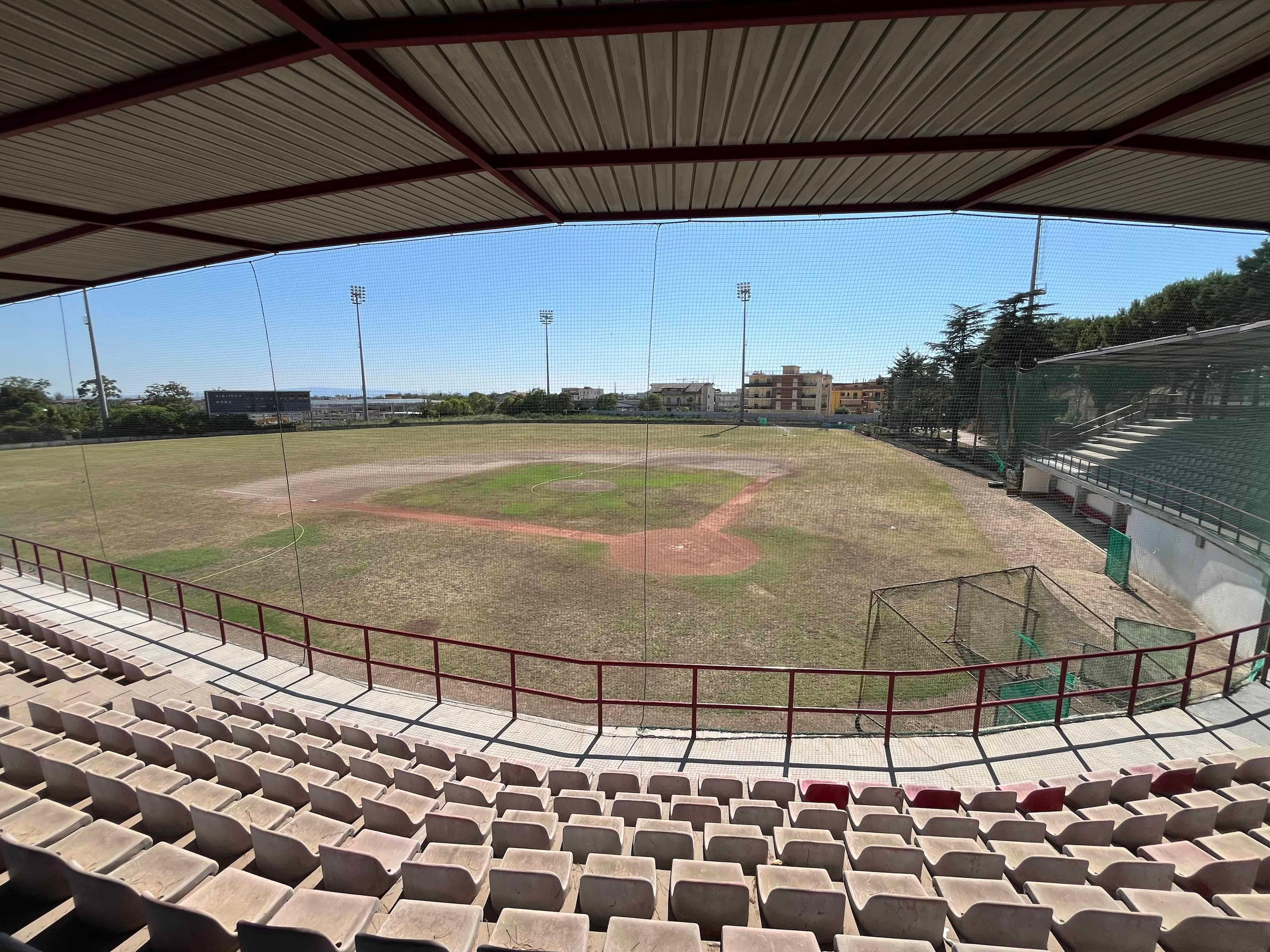Lo stadio Reggia Caserta Baseball sepolto dal PNRR